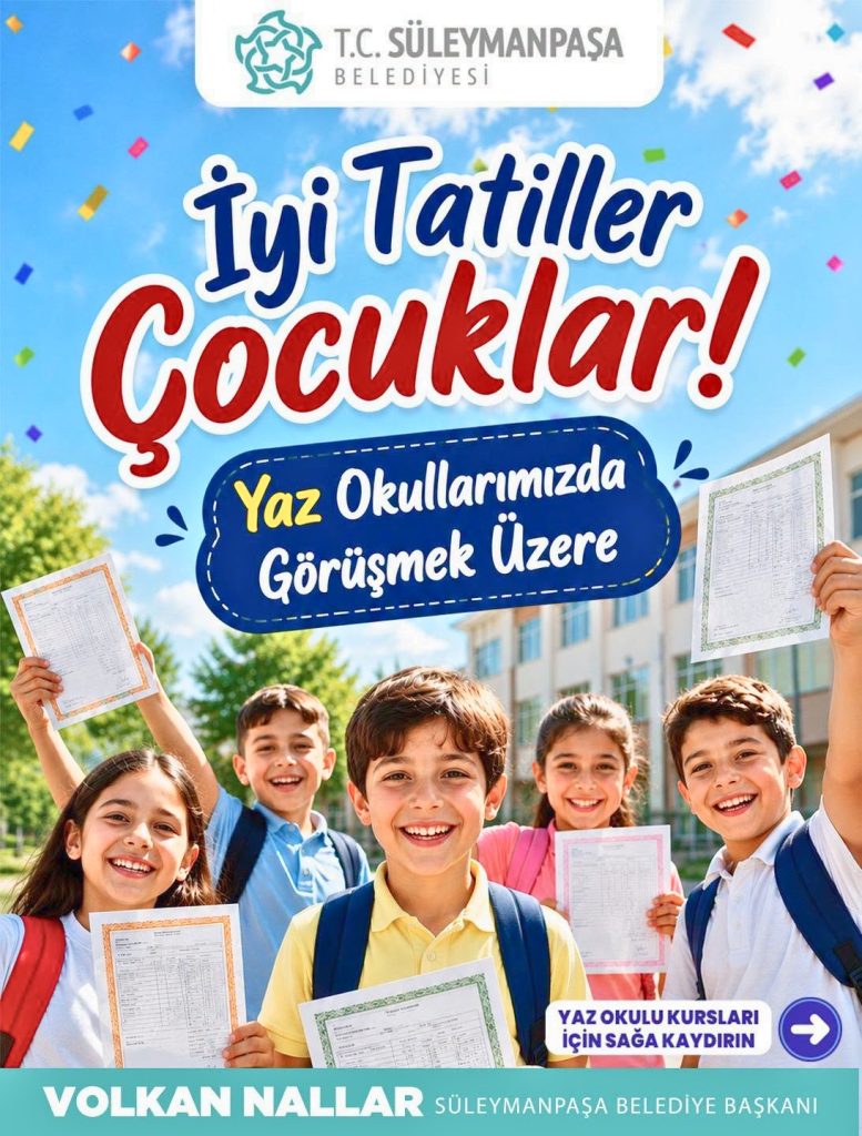 SÜLEYMANPAŞA BELEDİYESİ YAZ OKULU KAYITLARI BAŞLADI