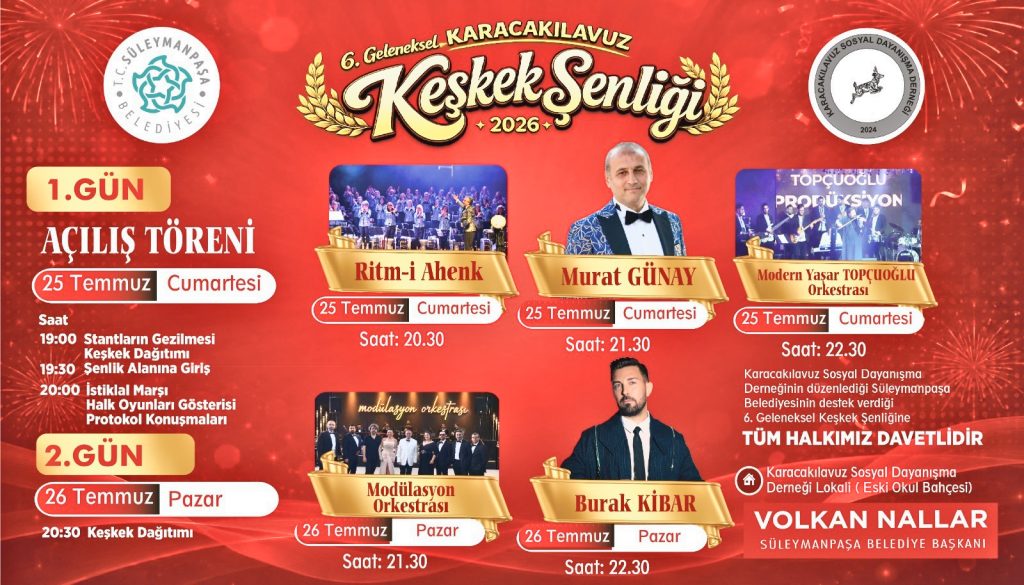 KARACAKILAVUZ’DA KEŞKEK ŞENLİĞİ BAŞLIYOR